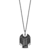Enchanted Disney Fine Jewelry Black Rhodium Over Sterling Silver with 1/4 CTTW Diamonds Maleficent Pendant Necklace