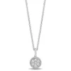 Enchanted Disney Fine Jewelry Sterling Silver and 10K Yellow Gold with 1/4 CTTW Diamonds Jasmine Pendant Necklace