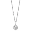Enchanted Disney Fine Jewelry Sterling Silver and 10K Rose Gold with 1/6 CTTW Diamonds Belle Pendant Necklace