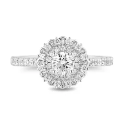 Enchanted Disney Fine Jewelry 14K White Gold with 1 CTTW Diamonds Majestic Princess Engagement Ring