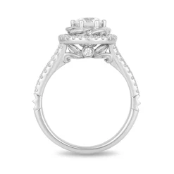 Enchanted Disney Fine Jewelry 14K White Gold with 1 CTTW Belle Engagement Ring