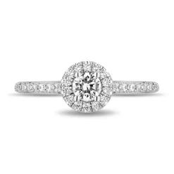 Enchanted Disney Fine Jewelry 14K White Gold with 3/4 CTTW Diamonds Ariel Engagement Ring