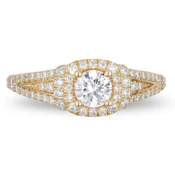 Enchanted Disney Fine Jewelry 14K Yellow Gold with 1 CTTW Rapunzel Engagement Ring