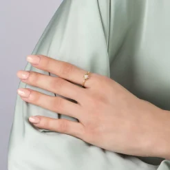 Enchanted Disney Fine Jewelry 10K Yellow Gold with Diamond Accent Rapunzel Sun Ring