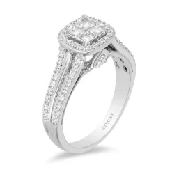 Enchanted Disney Fine Jewelry 14K White Gold with 3/4 CTTW Diamond Aurora Engagement Ring