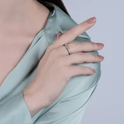 Enchanted Disney Fine Jewelry 10K White Gold 1/10 CTTW Diamond Majestic Princess Tiara Ring