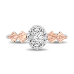 Enchanted Disney Fine Jewelry 14K White Gold and Rose Gold  with 1/5 CTTW Diamonds Ariel Engagement Ring