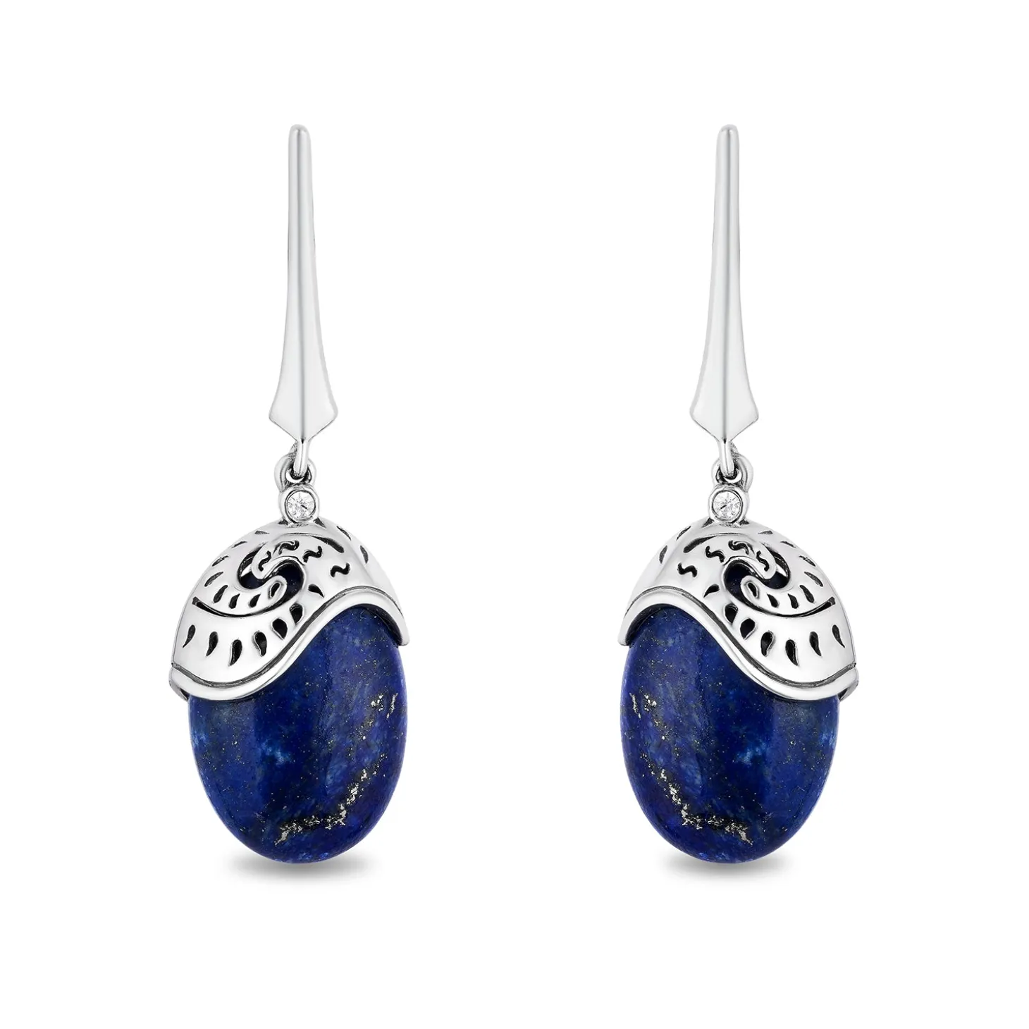 Enchanted Disney Fine Jewelry Sterling Silver with Diamond Accents Moana Dangle Earrings