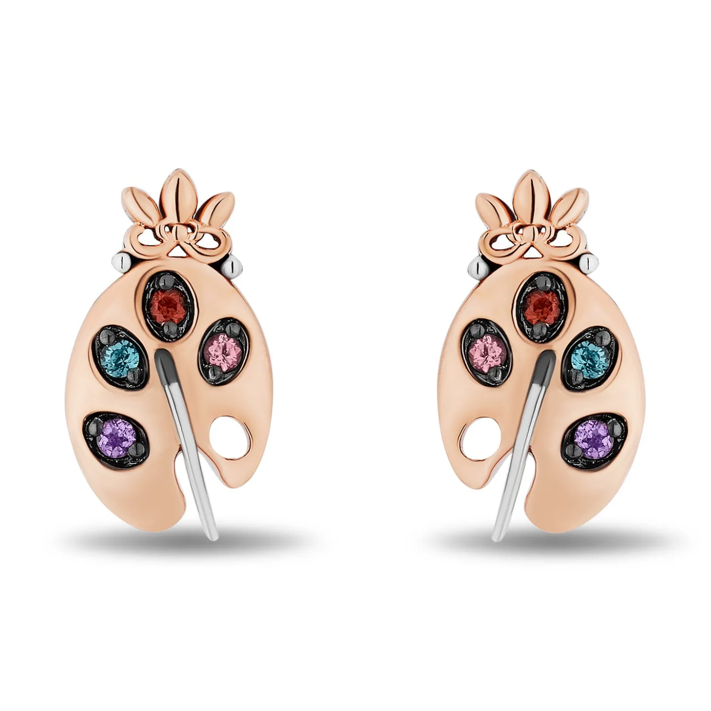 Enchanted Disney Fine Jewelry 14K Rose Gold Over Sterling Silver Rapunzel Earrings