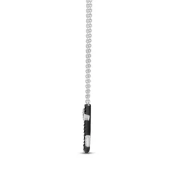 Enchanted Disney Fine Jewelry Sterling Silver with 1/4 CTTW Black and White Diamonds and Garnet Cruella Necklace