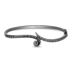 Enchanted Disney Fine Jewelry Black Rhodium Over Sterling Silver with 1/6 CTTW Diamonds Ursula Bracelet