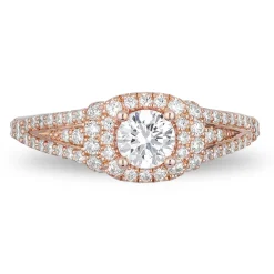 Enchanted Disney Fine Jewelry 14K Rose Gold with 1 CTTW Rapunzel Engagement Ring