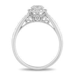 Enchanted Disney Fine Jewelry 14K White Gold 9/10 CTTW Diamond Majestic Princess Bridal Set