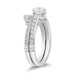 Enchanted Disney Fine Jewelry 14K White Gold with 1 CTTW Diamonds Majestic Princess Bridal Set