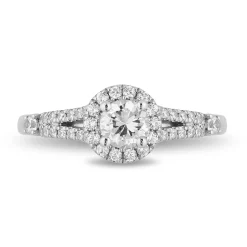 Enchanted Disney Fine Jewelry 14K White Gold and Yellow Gold with 3/4 CTTW Diamond Jasmine Engagement Ring
