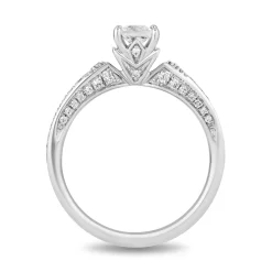 Enchanted Disney Fine Jewelry 14K White Gold with 3/4 CTTW Diamonds Elsa Engagement Ring