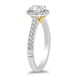 Enchanted Disney Fine Jewelry 14K White Gold and Yellow Gold with 1/2 CTTW Diamonds Jasmine Engagement Ring