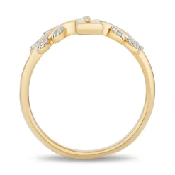 Enchanted Disney Fine Jewelry 14K Yellow Gold Over Sterling Silver with 1/10 CTTW Diamonds Pocahontas Ring