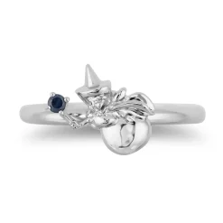 Enchanted Disney Fine Jewelry Sterling Silver Blue Sapphire Aurora Merriweather Ring