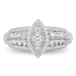Enchanted Disney Fine Jewelry 14K White Gold With 1/2 CTTW Diamond Pocahontas Engagement Ring