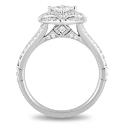 Enchanted Disney Fine Jewelry 14K White Gold with 1 CTTW Diamonds Majestic Princess Engagement Ring