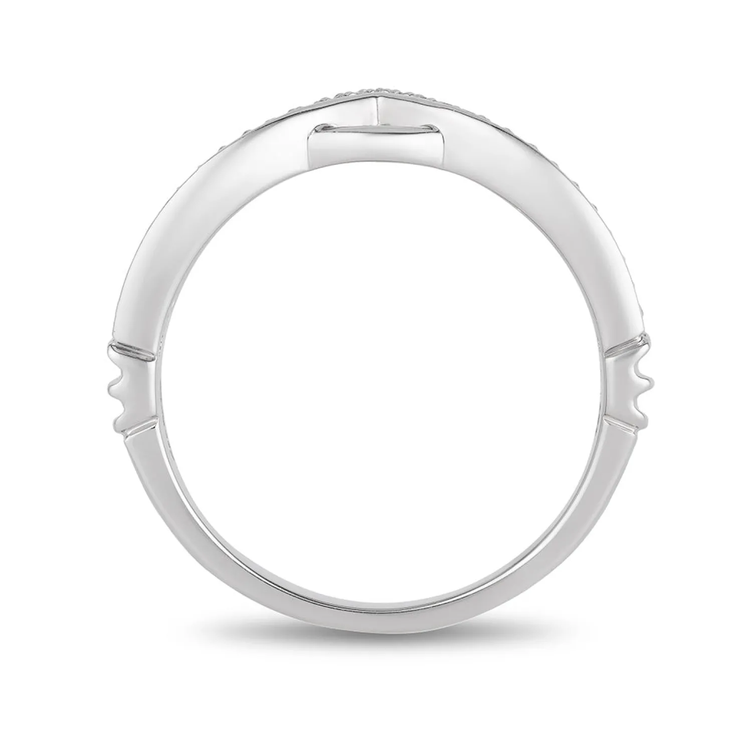 Enchanted Disney Fine Jewelry Sterling Silver and 10K Yellow Gold 1/10 CTTW Tiana Tiara Ring