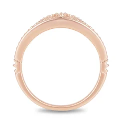 Enchanted Disney Fine Jewelry 10K Rose Gold with 1/3 CTTW Diamonds Majestic Princess Tiara Ring