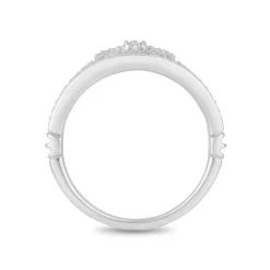 Enchanted Disney Fine Jewelry 10K White Gold 1/3 CTTW Majestic Princess Tiara Ring
