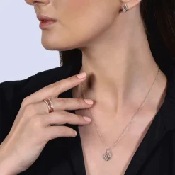 Enchanted Disney Fine Jewelry 10K Rose Gold and Sterling Silver with 1/5 CTTW Diamond Maleficent Flames Ring