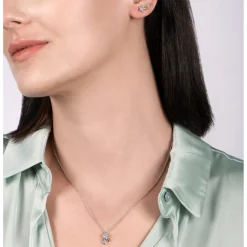 Enchanted Disney Fine Jewelry 14K Yellow Gold Over Sterling Silver 1/10 CTTW White Diamond Tinker Bell Earrings