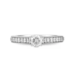 Enchanted Disney Fine Jewelry 10K White Gold with 1/2 CTTW Cinderella Engagement Ring