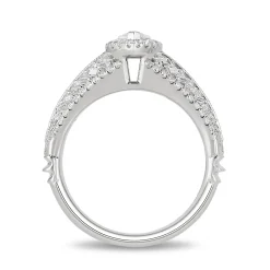 Enchanted Disney Fine Jewelry 14K White Gold 1 1/3 CTTW Pocahontas Engagement Ring