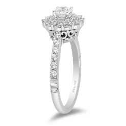 Enchanted Disney Fine Jewelry 14K White Gold with 1 CTTW Diamonds Majestic Princess Engagement Ring