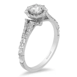 Enchanted Disney Fine Jewelry 14K White Gold 3/4 CTTW Mulan Engagement Ring