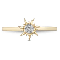 Enchanted Disney Fine Jewelry 10K Yellow Gold with Diamond Accent Rapunzel Sun Ring