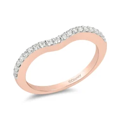 Enchanted Disney Fine Jewelry 14K Rose Gold with 1 CTTW Diamond and Created Blue sapphire Disney Cinderella Bridal Set