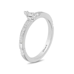 Enchanted Disney Fine Jewelry Sterling Silver 1/10 CTTW Cinderella Ring