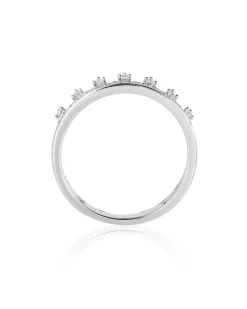 Enchanted Disney Fine Jewelry Sterling Silver 1/5 CTTW Disney Majestic Princess Crown Ring