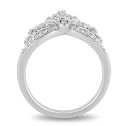 Enchanted Disney Fine Jewelry Sterling Silver 1/4 CTTW Ariel Shell Ring