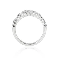 Enchanted Disney Fine Jewelry 14K White Gold 1/10 CTTW Cinderella Carriage Ring