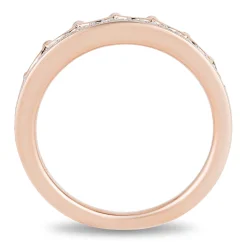 Enchanted Disney Fine Jewelry 10K Rose Gold 1/10 CTTW Diamond Majestic Princess Tiara Ring