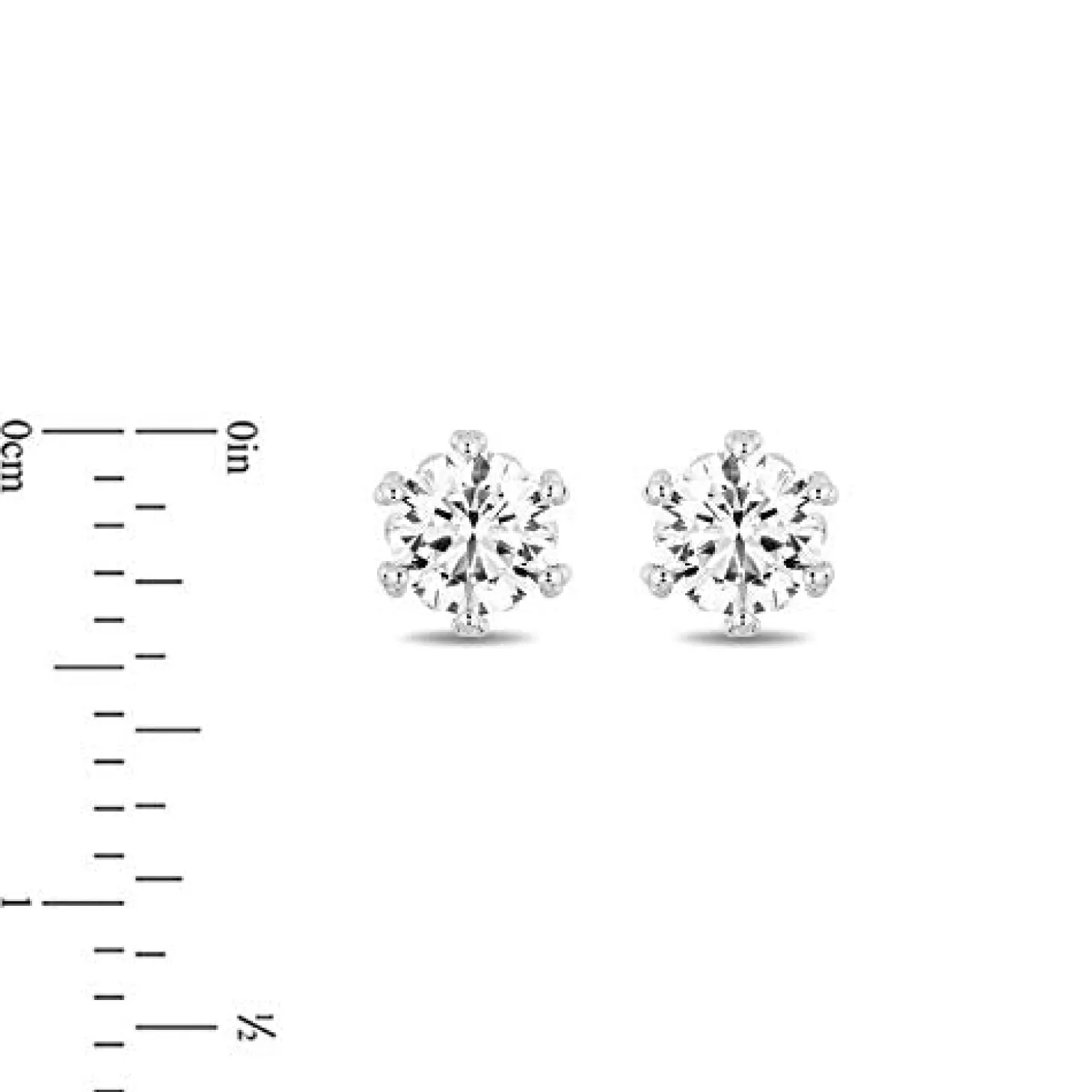Enchanted Disney Fine Jewelry 14K White Gold with 1/3 CTTW Diamond Majestic Princess Solitaire Earrings