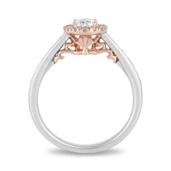 Enchanted Disney Fine Jewelry 14K White Gold And Rose Gold With 9/10 CTTW Diamond Ariel Bridal Set