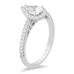 Enchanted Disney Fine Jewelry 14K White Gold With 3/4 CTTW Diamond Rapunzel Engagement Ring