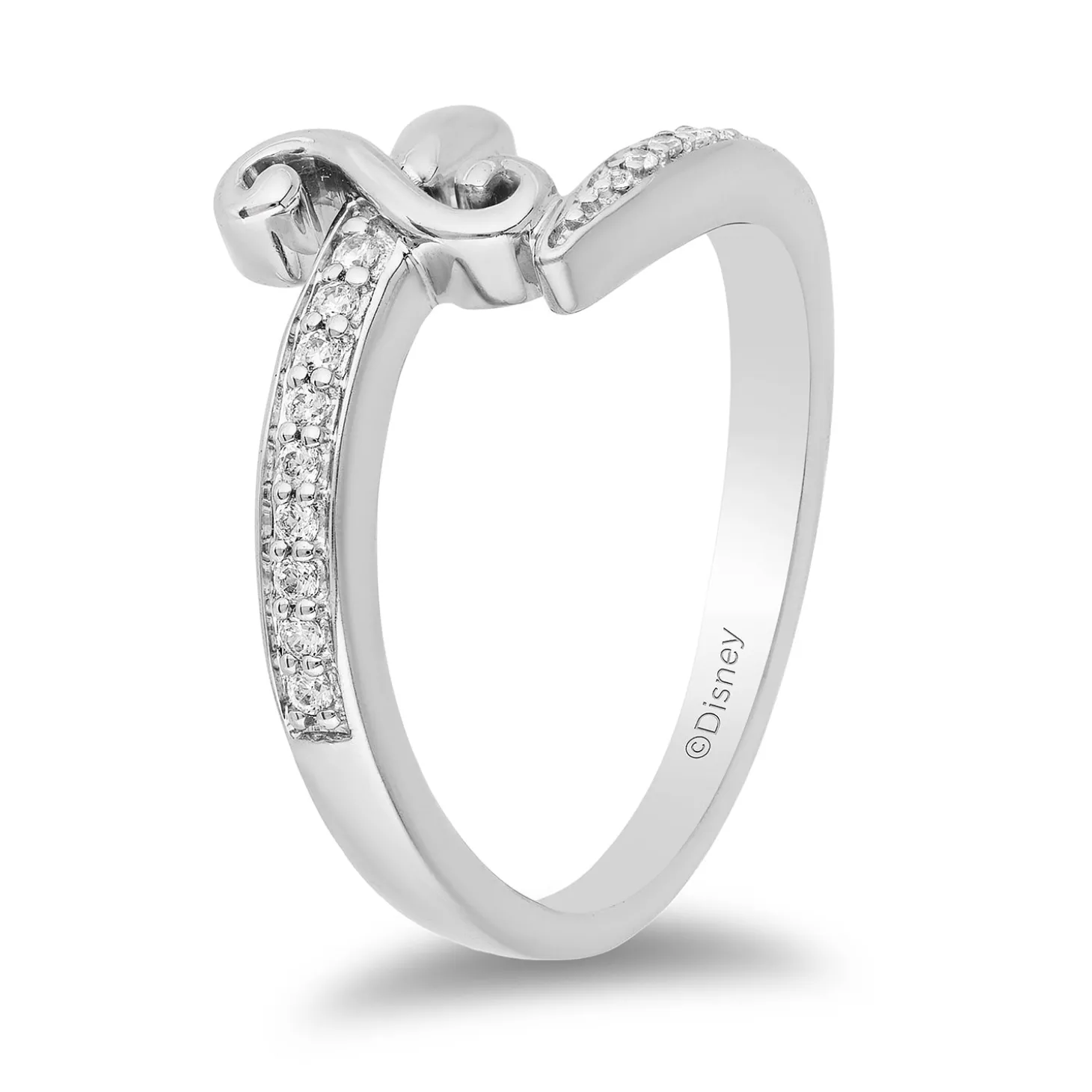 Enchanted Disney Fine Jewelry Sterling Silver 1/8 CTTW Snow White Evil Queen Ring