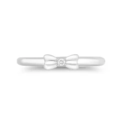 Enchanted Disney Fine Jewelry Sterling Silver and 10K Rose Gold and Diamond Accent with Red Garnet Snow White Duo Ring