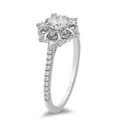 Enchanted Disney Fine Jewelry 14K White Gold with 1/2 CTTW Diamond Elsa Engagement Ring