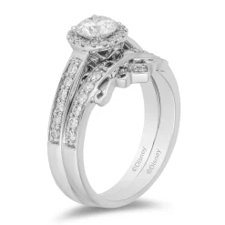 Enchanted Disney Fine Jewelry 14K White Gold 9/10 CTTW Diamond Majestic Princess Bridal Set