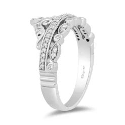 Enchanted Disney Fine Jewelry Sterling Silver with 1/4 CTTW Diamond Majestic Princess Ring