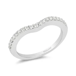 Enchanted Disney Fine Jewelry 14K White Gold with 1 CTTW Diamond and Created Blue sapphire Disney Cinderella Bridal Set